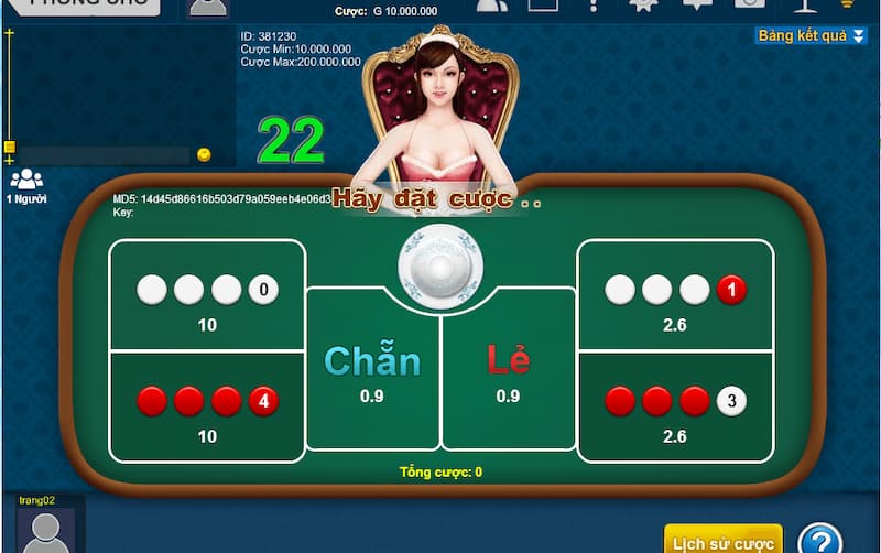 tính thưởng trước khi cược xóc đĩa