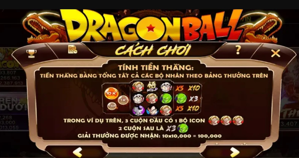 Mini game Dragonball Z 1 Bảng trả thưởng cụ thể tại Mini Game Dragonball Z Sunwin