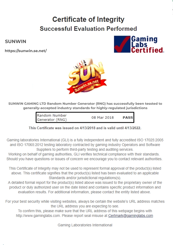 Trang chủ 8 giấy chứng nhận của gaming labs